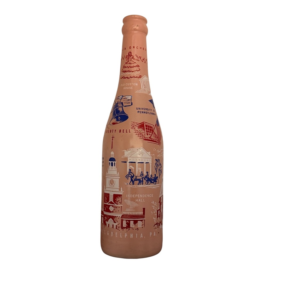 1954 Philadelphia ABCB convention  Bottle Pink‎ Landmarks duraglass NSDA